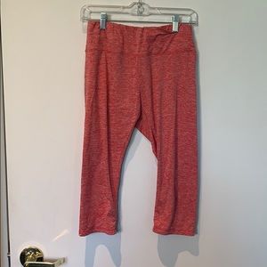 Coral Heather Capri Leggings